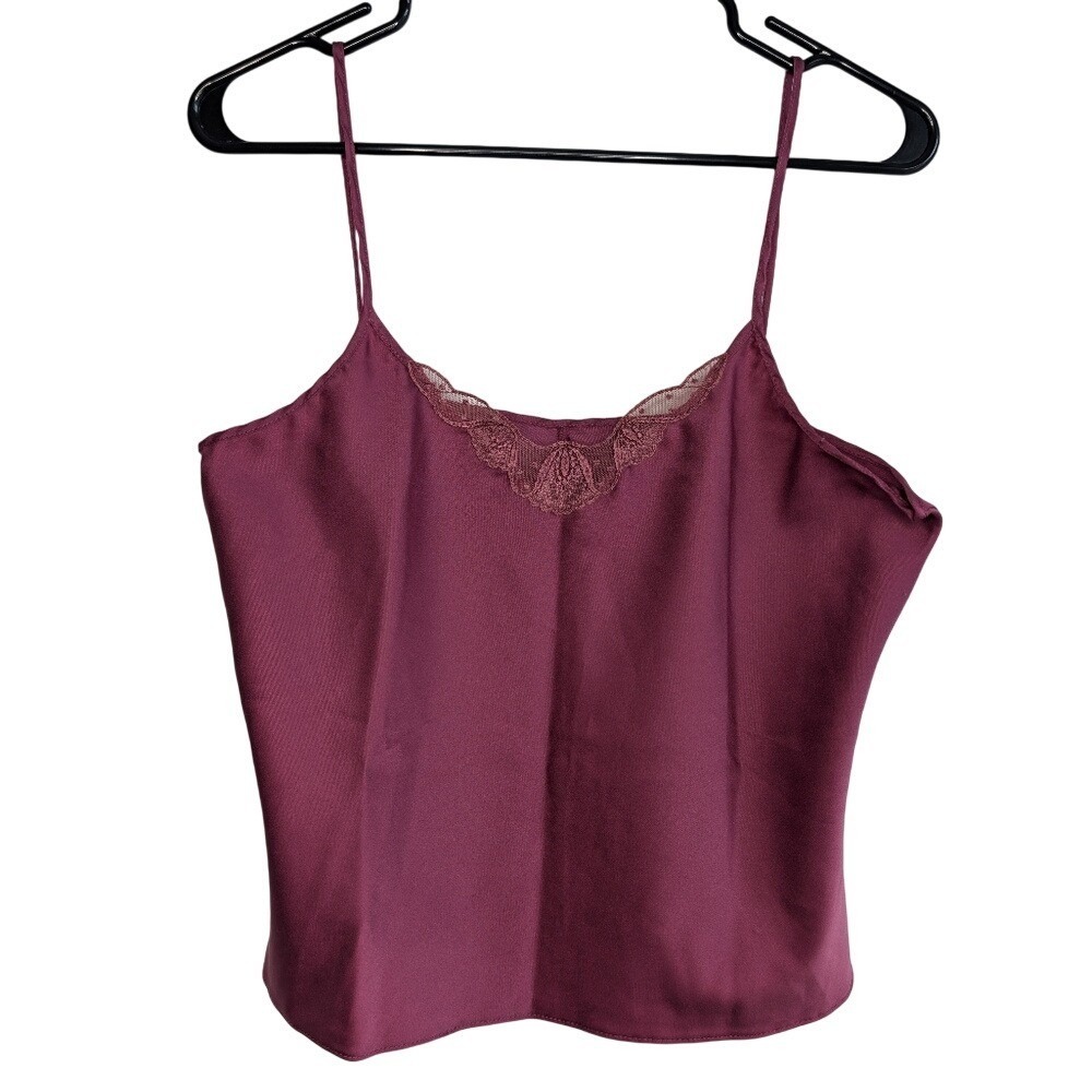 Vintage Warner's Women's 34 Mauve Lace Tank Cami